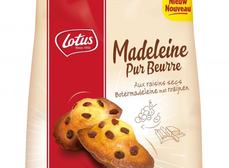 Botermadeleine met rozijnen